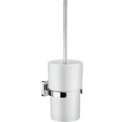 Smedbo ICE - WC-Bürste mit Behälter in Chrom poliert und Bürstengarnitur in Porz...