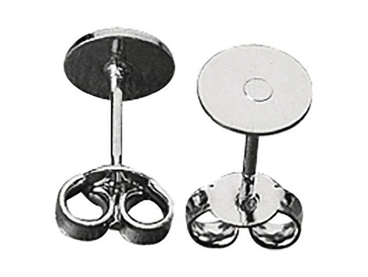 Rayher Ohrstecker mit Platine 6 mm 4 Stück