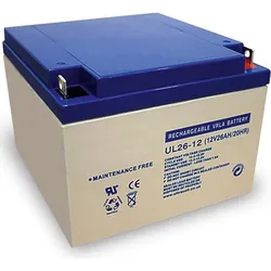Ultracell UL26-12 Blei Akku 12 Volt mit 26Ah und M5 Schraubanschluss (1 Stk.), Batterien + Akkus