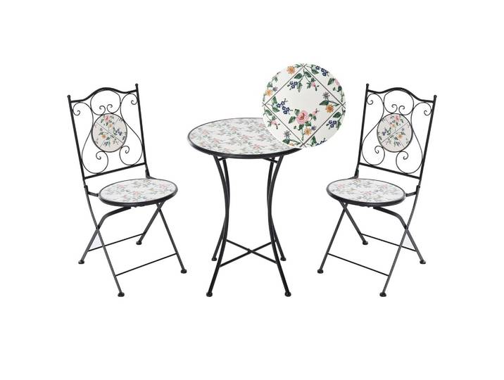 BISTRO-SET Metall Schwarz Collio