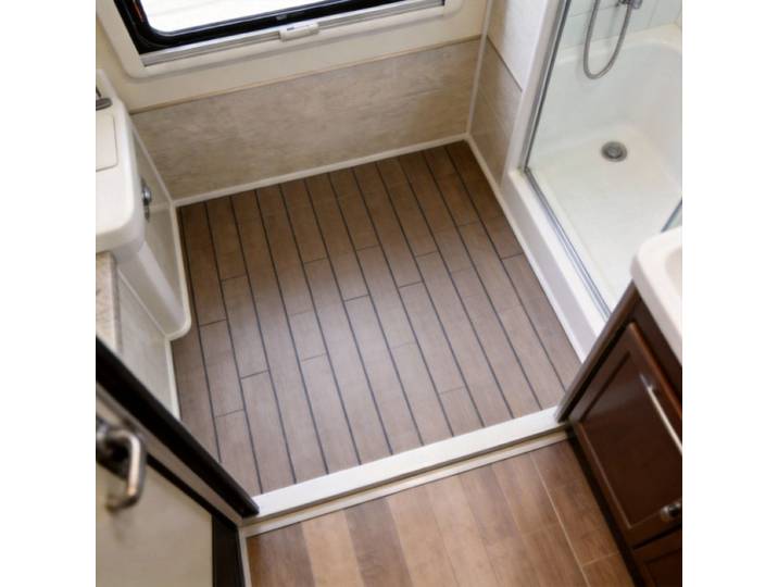 Kit de modification de sol pour salle de bain de camping-car : Receveur de douche discret et fin pour installation à niveau
