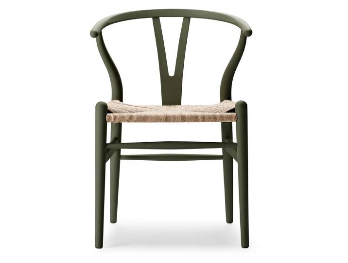Carl Hansen - CH24 Soft Wishbone Chair Ilse Crawford, Buche soft seaweed / Naturgeflecht