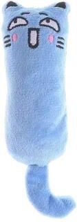 Inspired Living Catnip Thumb Plush Kicker Toy For Indoor Cats blue