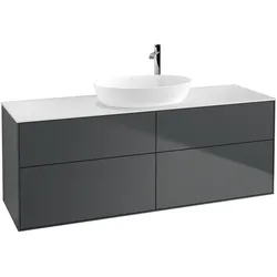 Villeroy & Boch Waschbeckenunterschrank Finion G97, Midnight Blue Matt Lacquer, 1600x603x501 mm, mit Beleuchtung und SoftClosing