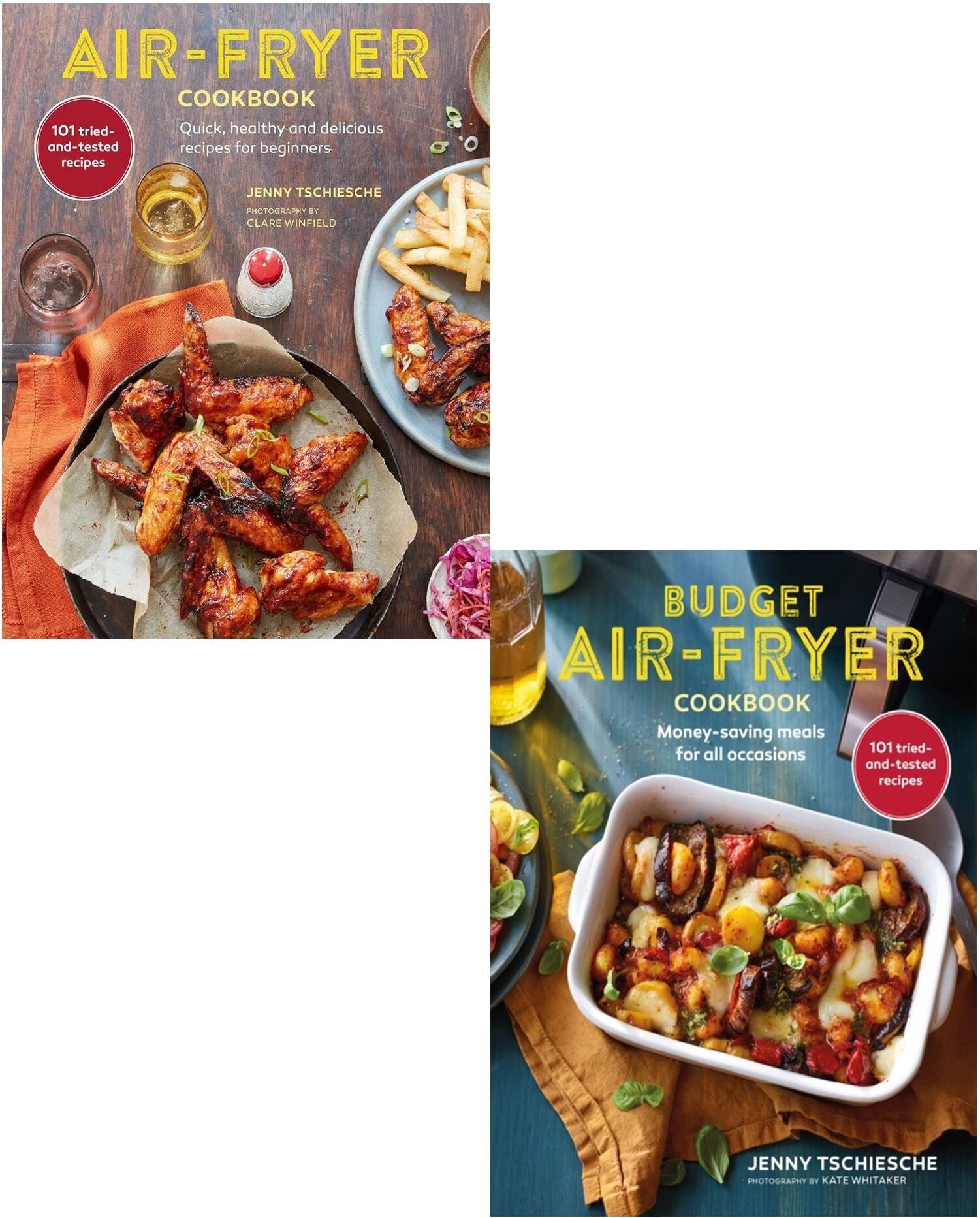 Ryland Peters & Small Air-Fryer Cookbook & Budget Air-Fryer Cookbook Collection 2 Books Set by Jenny Tschiesche
