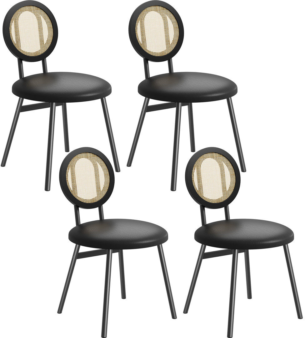 Brayden Studio Side Chair Black/Black 84cm H X 43cm W X 46cm D