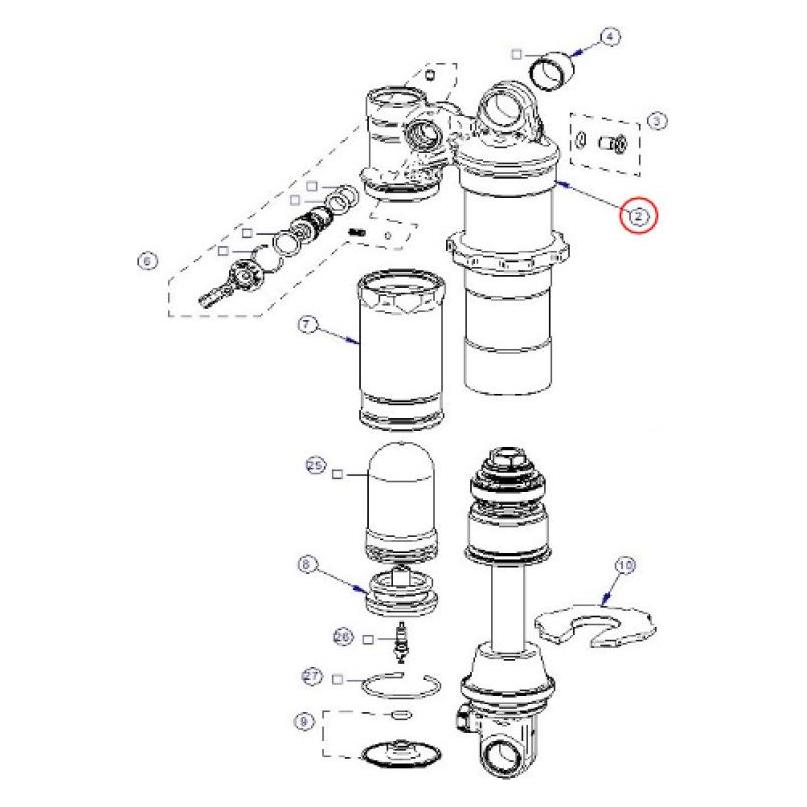 Formula Dämpfergehäuse Kit, 65mm, Trunnion, MOD (AM40025-00)