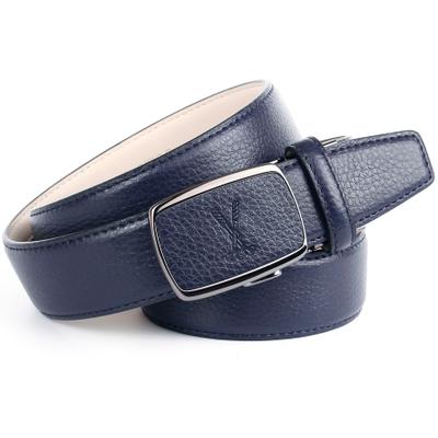 Ledergürtel ANTHONI CROWN, Damen, Gr. 100, blau, Leder, unifarben, Gürtel Ledergürtel, mit Golf-Prägung, helle Rückseite