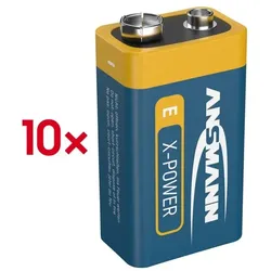 Ansmann 10er-Pack Batterien »X-POWER« E-Block 9,0 V