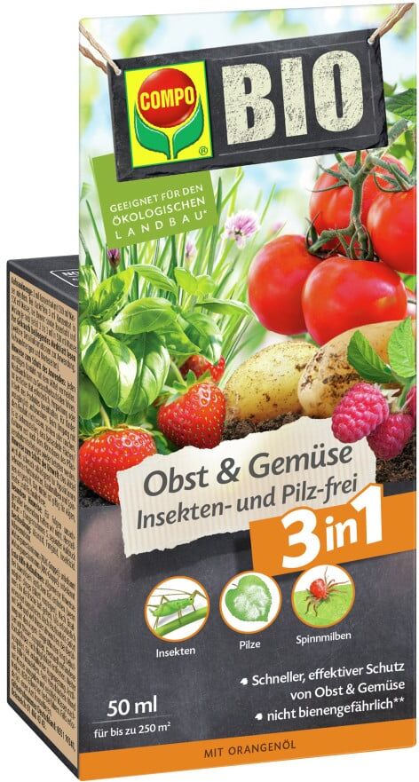 Compo Bio Schutzmittel für Obst & Gemüse Insekten- und Pilzfrei 3in1 50 ml