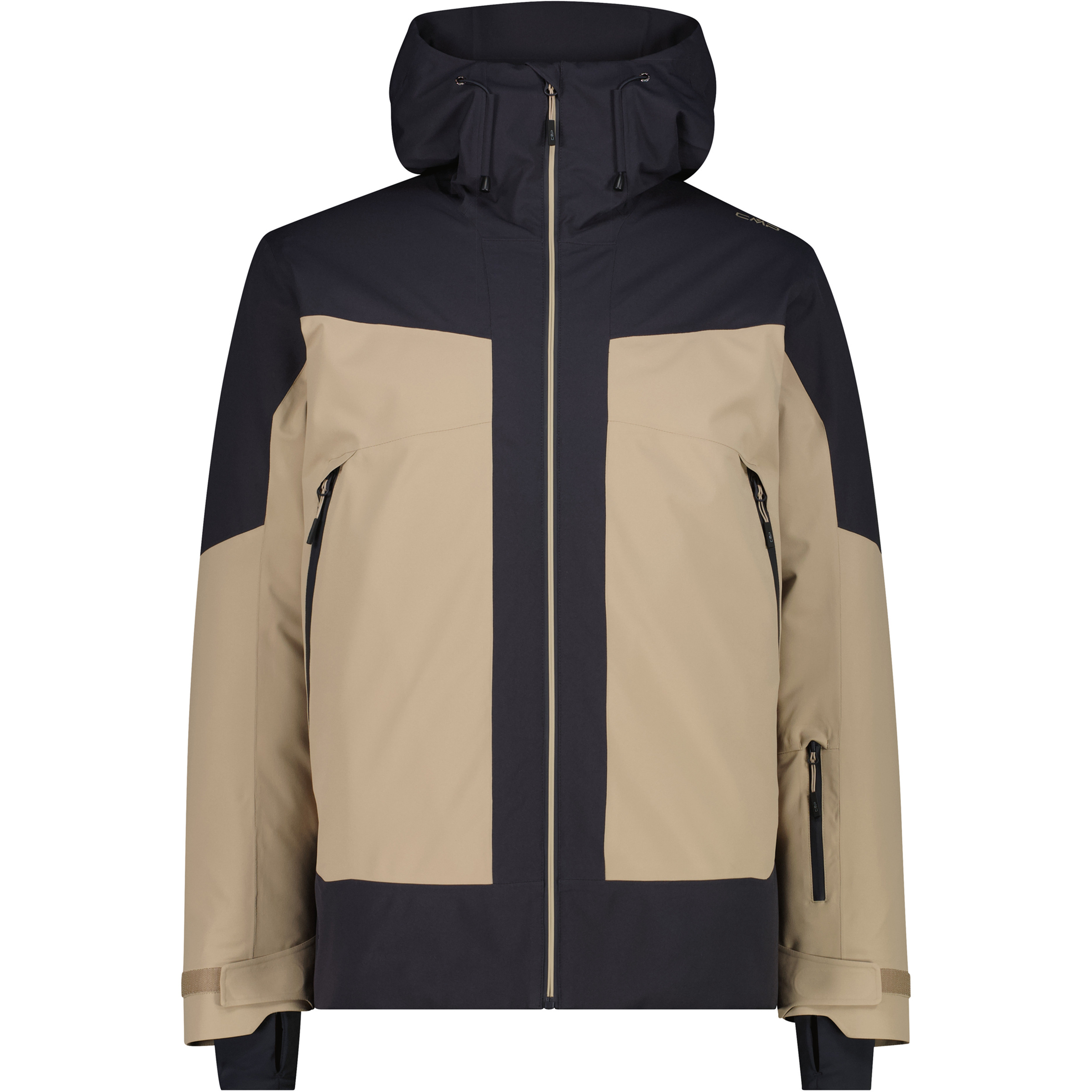 CMP Herren Kunstfaserjacke beige Größe XL Skifahren Wasserdicht Primaloft