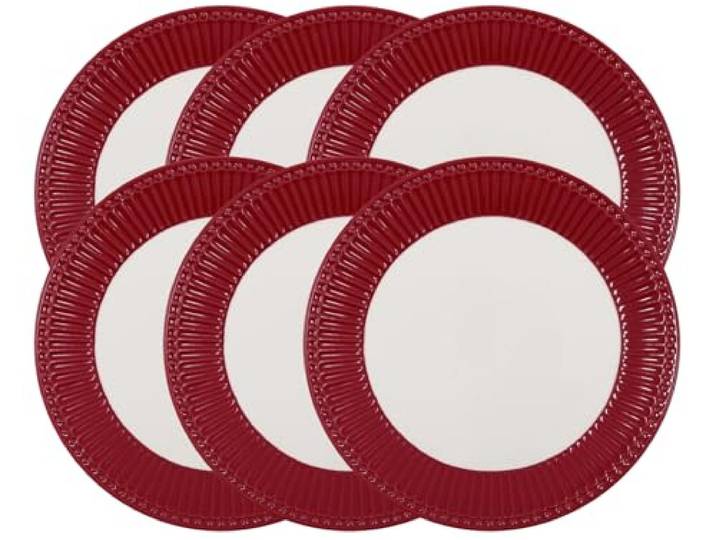 GreenGate Alice Frühstücksteller Claret red 23 cm Set6