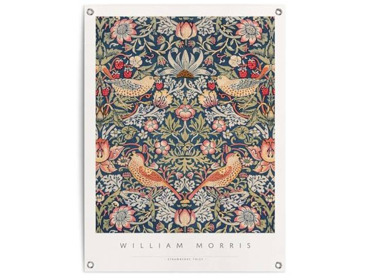REINDERS Gartendeko, William Morris - Erdbeerdieb, Garten, Bilder, Wanddeko, Room Decor, Leinwand, Mehrfarbig, 80 x 60