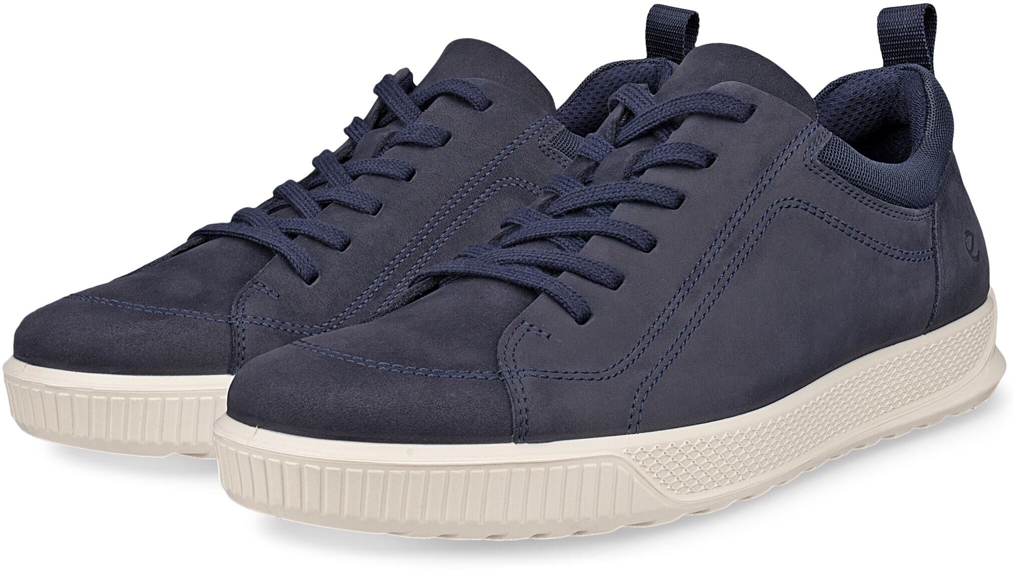 Sneaker ECCO "BYWAY", Herren, Gr. 45, blau (dunkelblau), Nubukleder, Schuhe Sneaker, Schnürschuh, Halbschuh, Freizeitschuh mit griffiger Laufsohle dunkelblau 45
