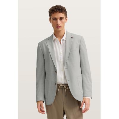 Sakko BUGATTI "Jersey-Artikel", Herren, Gr. 54, grau (220, hellgrau), 65% Polyester, 24% Viskose, 8% Polyamid, 3% Elasthan, unifarben, regular fit, Sakkos Sakko, mit Stretch Funktion