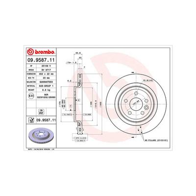 MAGNETI MARELLI Bremsscheibe 360406068100 innenbelüftet-Belüftung mit tropfenförmigen Flügeln 302mm 22mm für Volvo