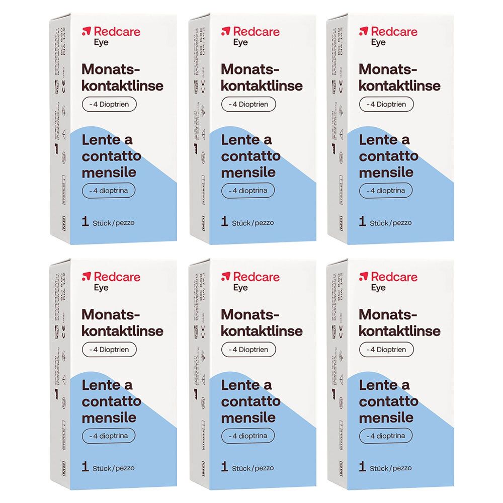Redcare Monatslinse -4dpt 6 Stück Kontaktlinsen