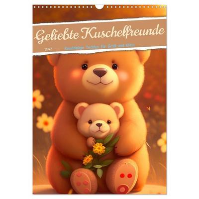 Knuddelige Kuschelfreunde (Wandkalender 2027 DIN A3 hoch), CALVENDO Monatskalender