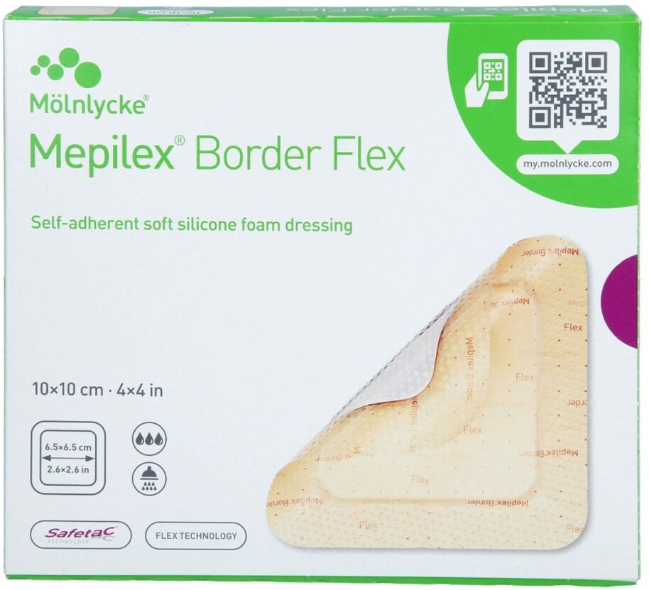 Mepilex Border Flex Schaumverb.haft.10x10 Cm