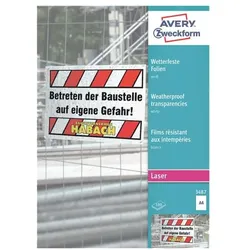 Avery Zweckform Wetterfeste Folien »3487« weiß