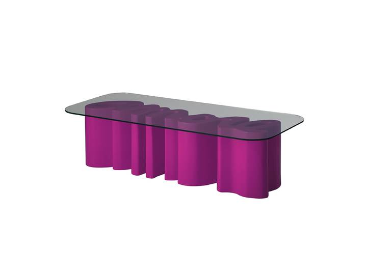 SLIDE table basse AMORE TABLE (Fuchsia - Polyéthylène et verre)