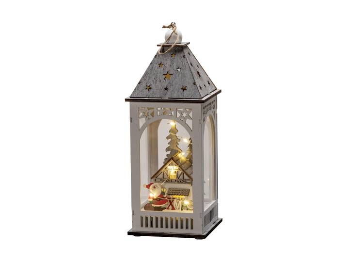 KONSTSMIDE LED Laterne Haus 11 x 11 x 29 cm , weiss (weiß), H: 29cm, Leuchten, LED Laterne