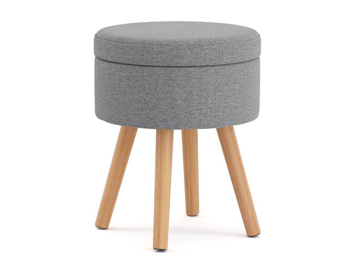 Hocker mit Stauraum hellgrau