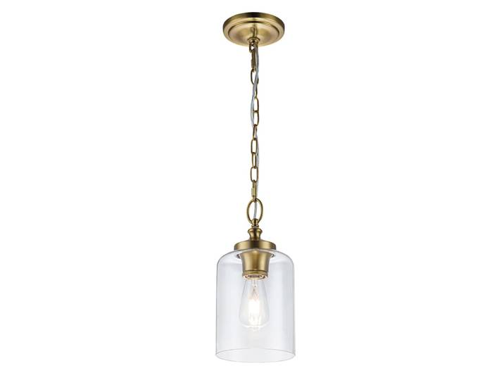 Suspension en acier verre clair laiton bruni