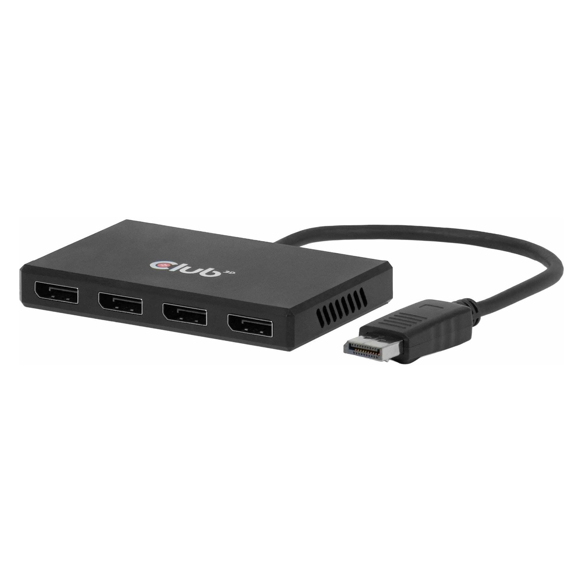 Club 3D CSV-7400 DisplayPort Quad Monitor Hub MST 4x 4K30Hz (DisplayPort, DisplayPort) (CSV-7400)