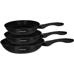 Signature Pfannenset 3-teilig 20/24/28 Mineral Antihaft, Pfannenset + Topfset, Schwarz