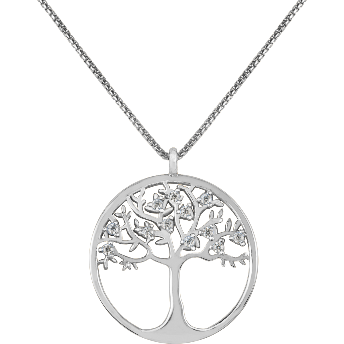 Jacques Lemans Kette Lebensbaum Sterlingsilber mit Zirkonia