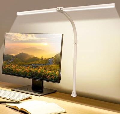 Combo Retail Shop Double Head LED Desk Lamp, Architect Office Lamp, Brightest Colour Modes, Dimmable Eye Protection Lamp white