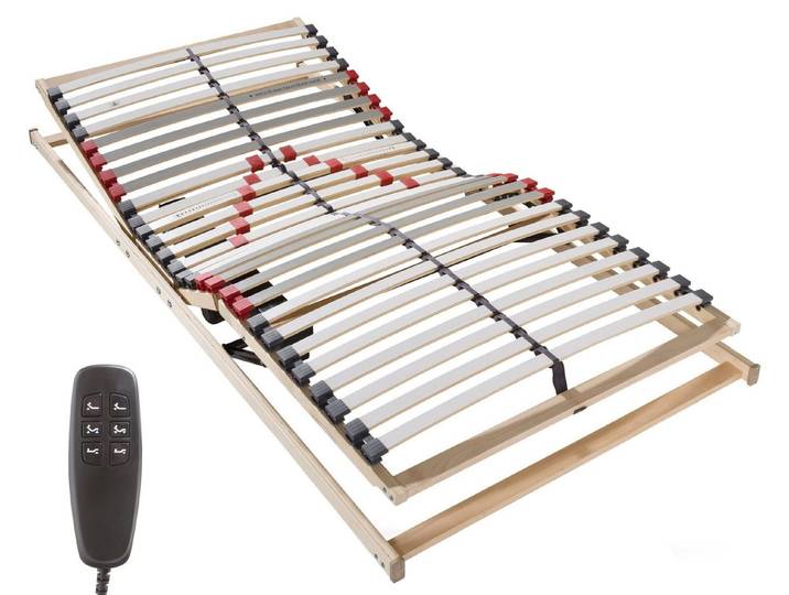 Lattenrost Superflex STABIL PLUS elektrisch verstellbar mit Motor, Beco, 28 Leisten aufgebaut mit Härte-Anpassung 100% Made in Germany