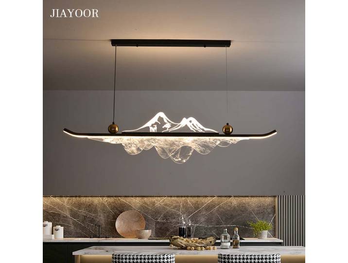 Cuisine minimaliste suspension décor à la maison lampe à LED moderne pour salon Table à manger suspension éclairage de plafond intérieur