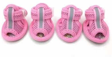 Happy Pet Pantry Small Dog Summer Shoes Non slip Breathable Sandals & Socks pink 2