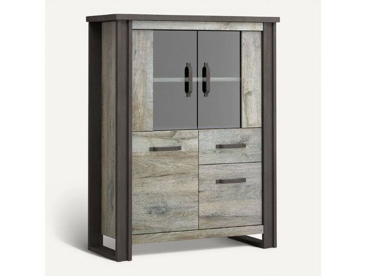 Buffet haut BAXTER imitation chêne gris
