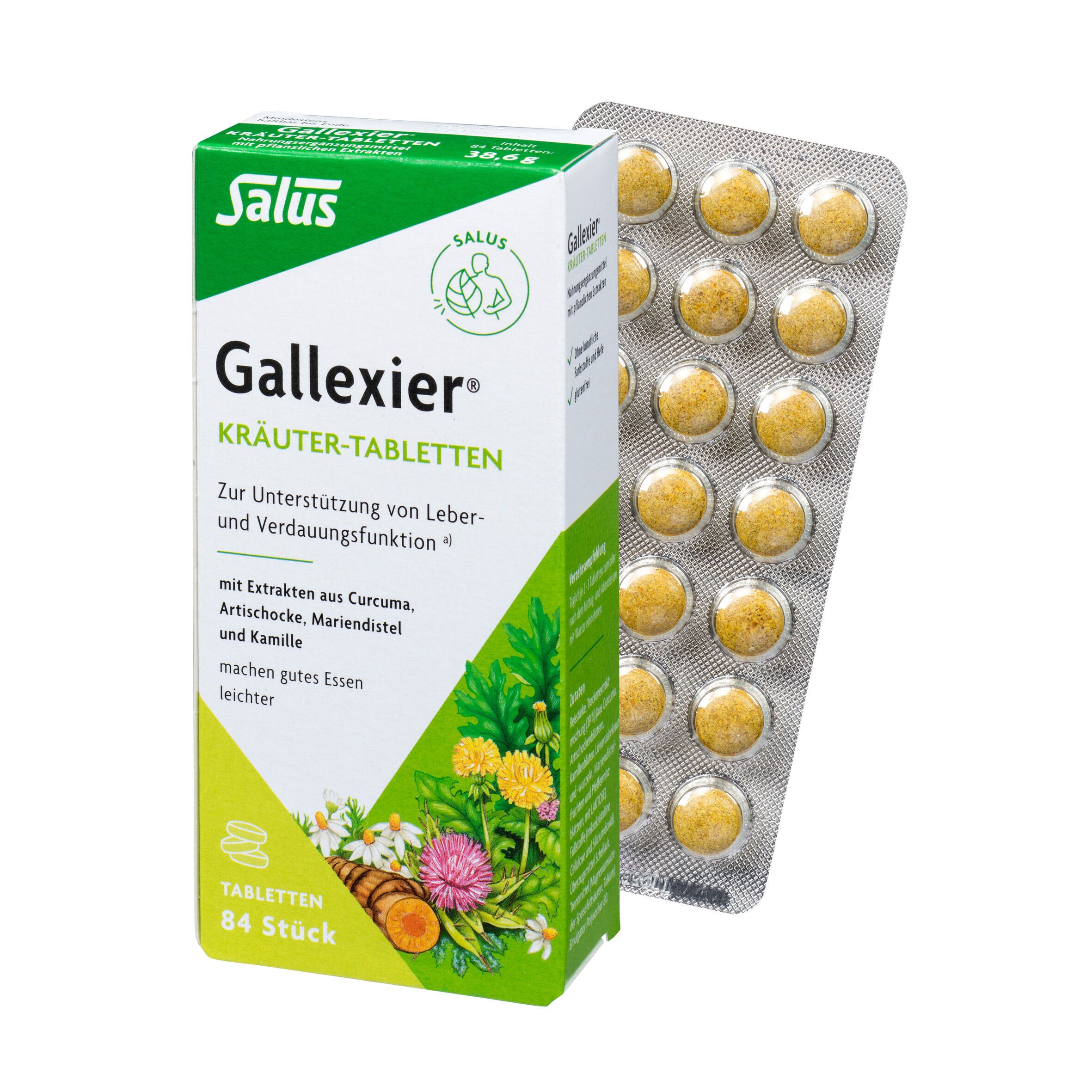 Gallexier Kräuter-Tabletten Salus 84 St Tabletten