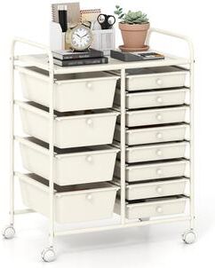 12 Drawer Rolling Cart Storage Organizer Cart with Drawers