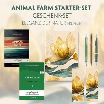 Animal Farm Starter-Paket Geschenkset 2 Bücher (mit Audio-Online) + Eleganz der Natur Schreibset Premium, Set von George Orwell, EasyOriginal Verlag,