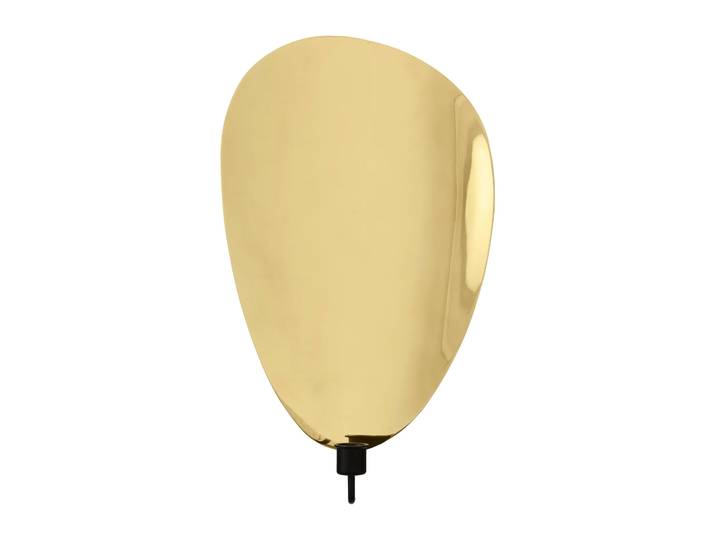 Audo Copenhagen Bougeoir mur Flambeau 40 cm Laiton poli en noir