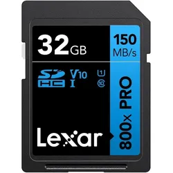 Lexar Memory Card Professional 800x PRO 32 GB SDXC Flash memory class UHS-I (32 GB, SDXC, UHS-I), Speicherkarte