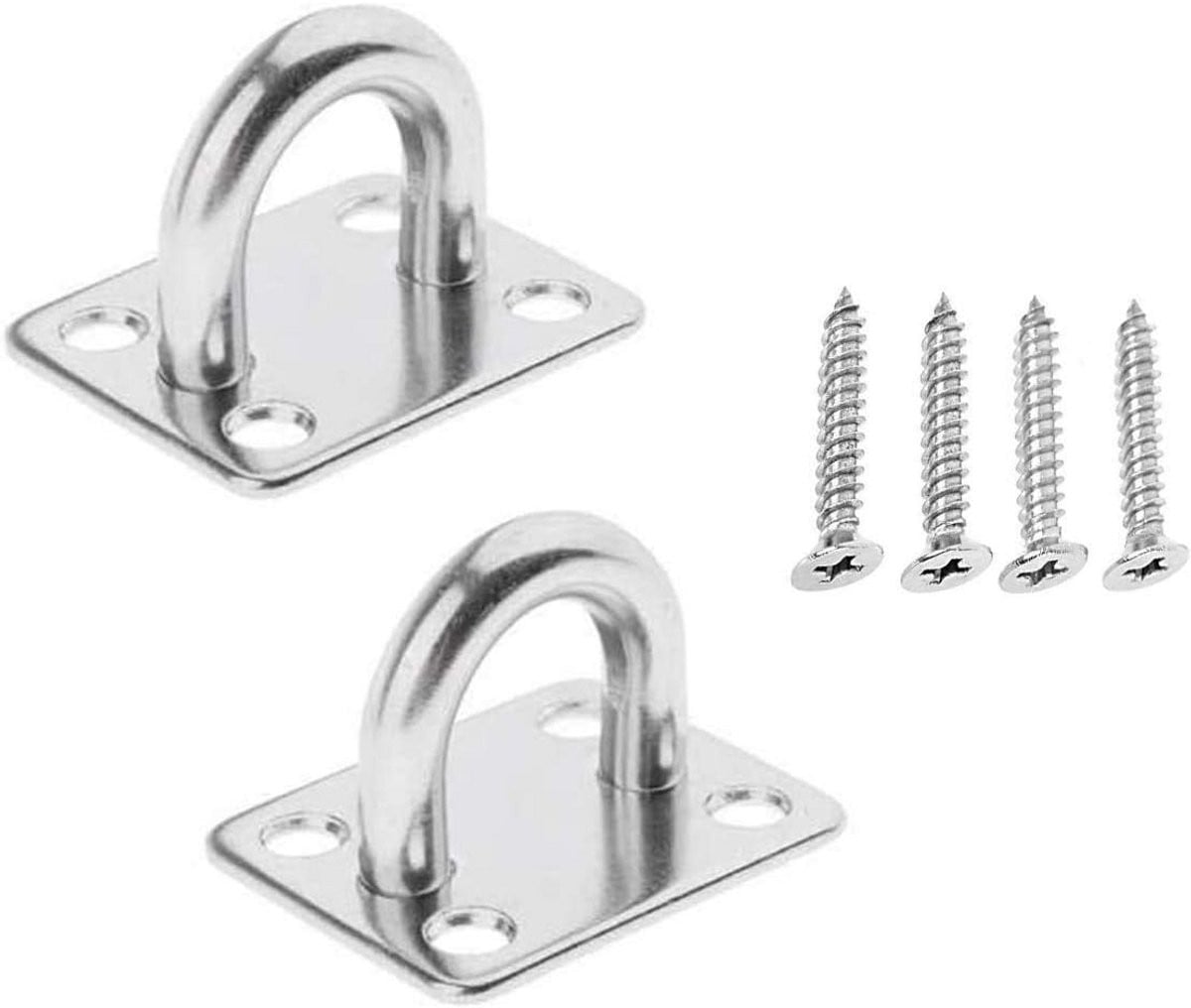 2 stuks M5 304 RVS Pad Oogplaat - Stevige ophanghaken voor sandbags en yoga waslijnen