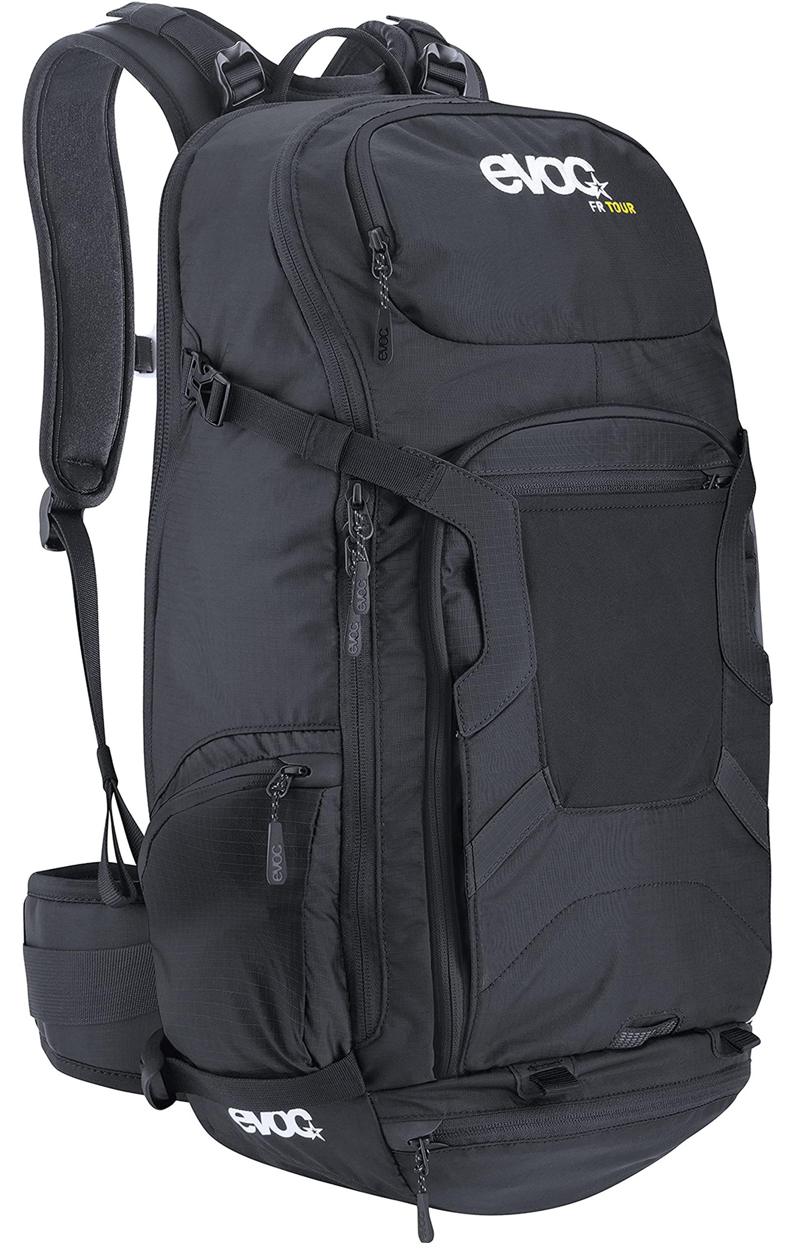 Fahrradrucksack 30l mit Rückenprotektor, Trinksystemhalter, Regenhülle, Schwarz