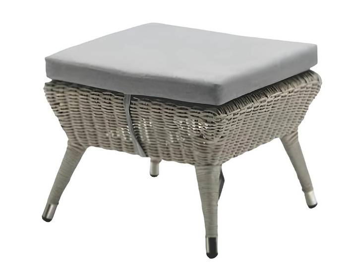 Xlmoebel Hocker Moderner grauer Fußhocker aus Stoff für Terrasse und Innenräume (Hocker), Hergestellt in Europa