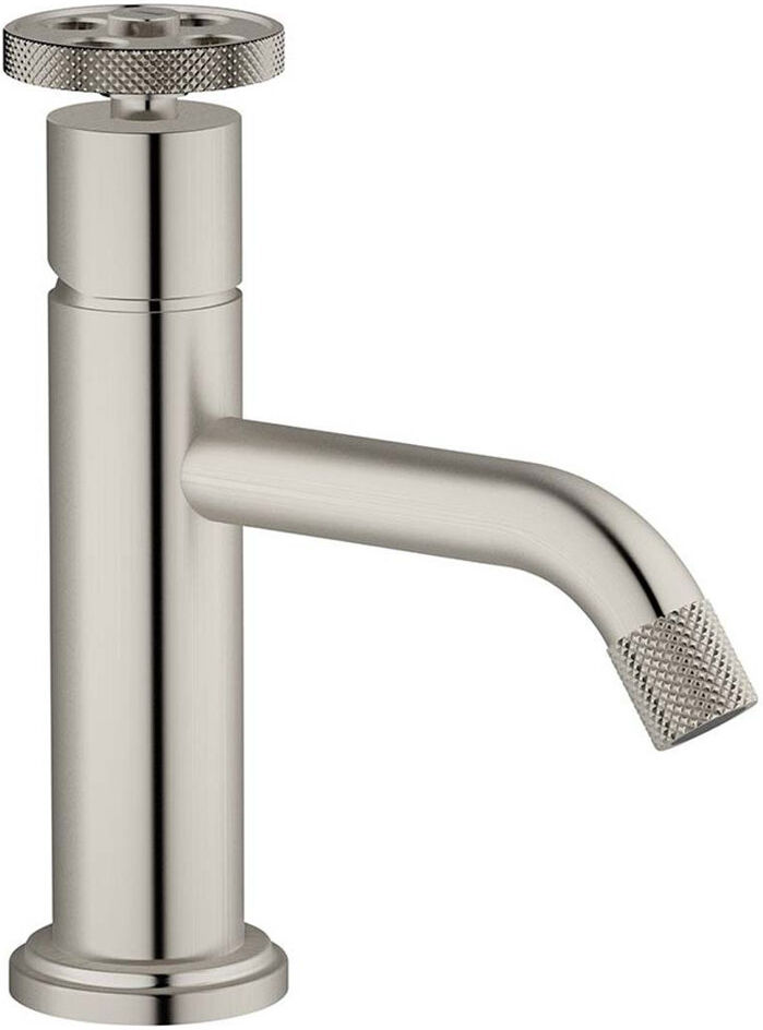 White Stone Robin Basin Mixer Tap - Brushed Nickel Brushed Nickel 11.14cm