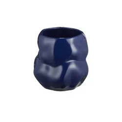 HOME STORY Vase   , blau , Porzellan , Maße (cm): B: 21 H: 19,5
