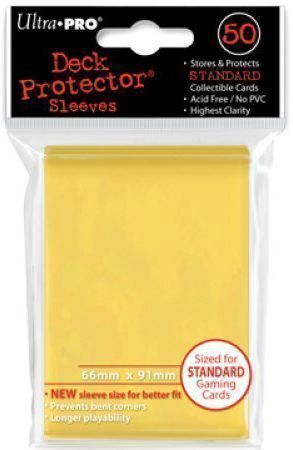 66x91mm Ultra Pro: Deck Protector Sleeve Yellow (50) Toploader