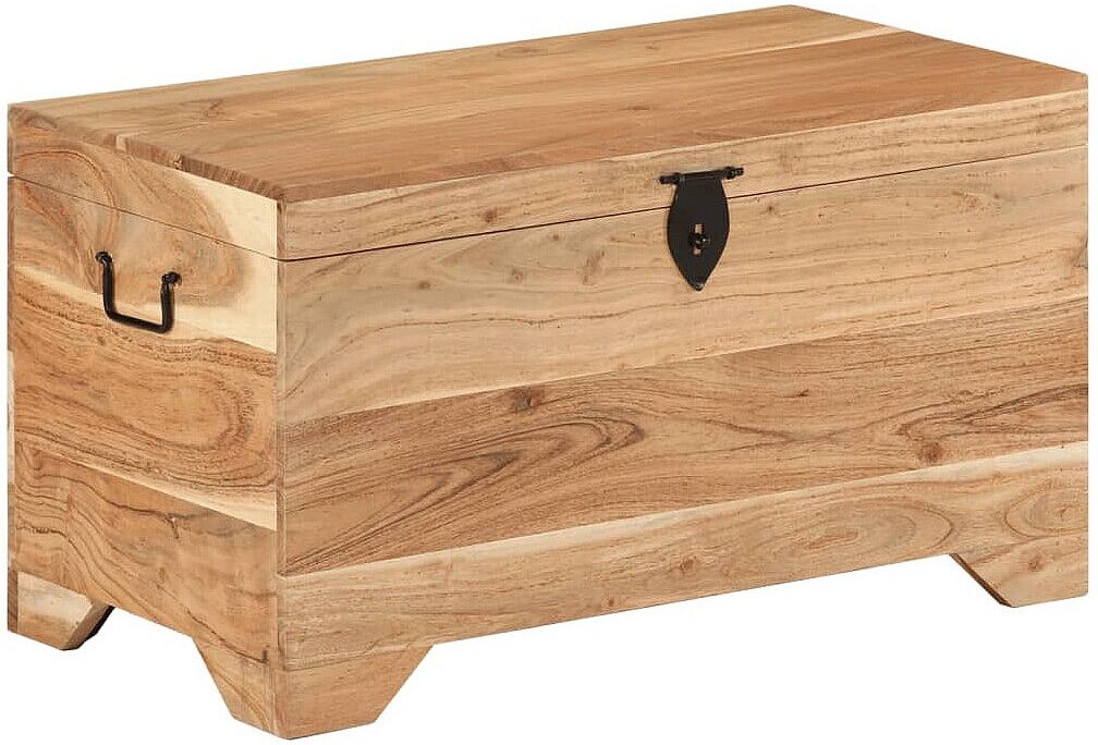 vidaxl Cofre de almacenamiento de madera de acacia maciza