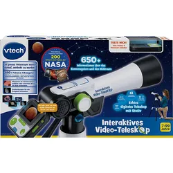 VTECH Interaktives Video-Teleskop Kinderteleskop, Mehrfarbig