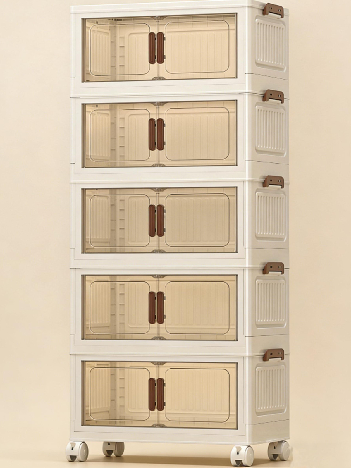Solidchoice Vouwbare Opbergdoos met Deksel en Wielen, 125L